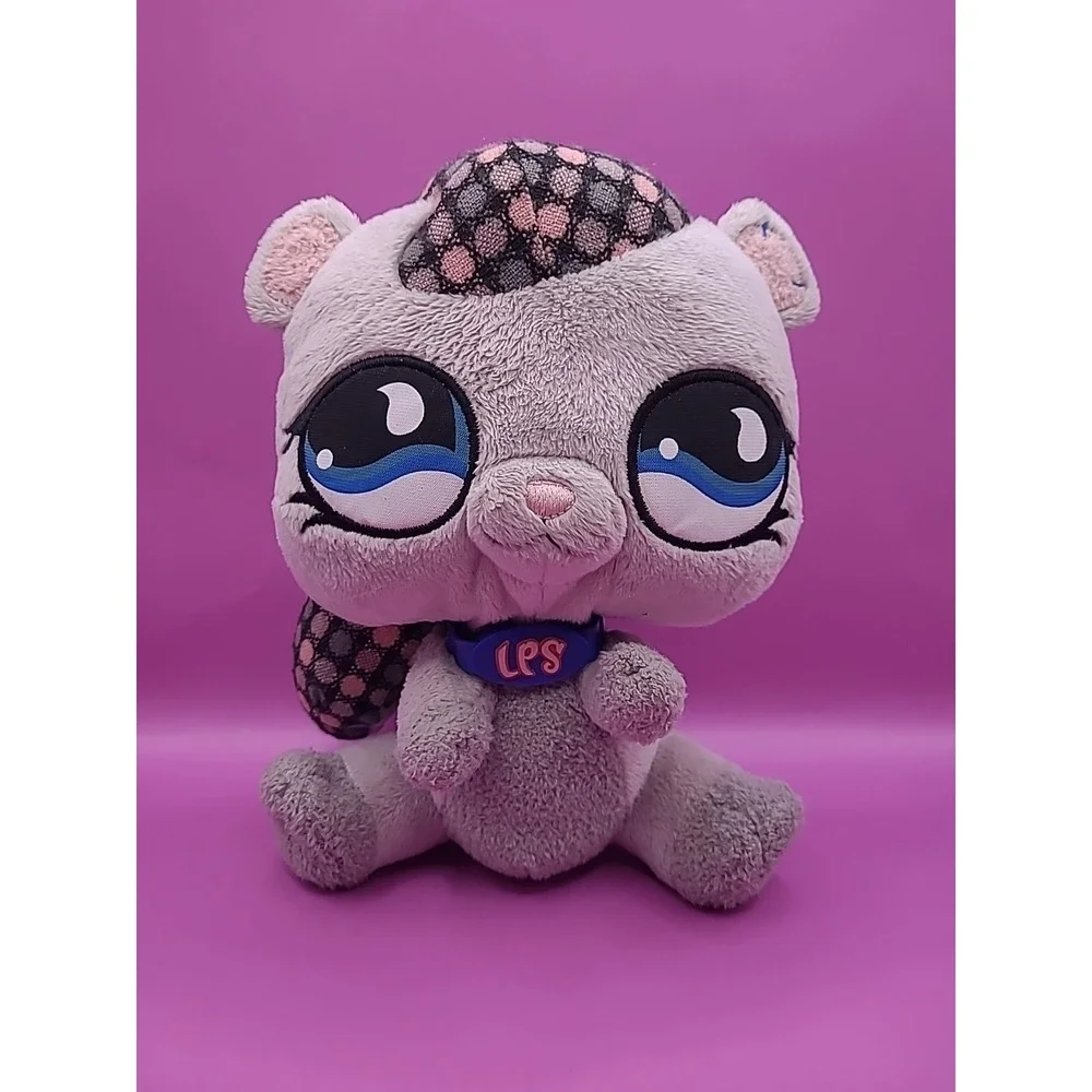 Hasbro‎ LPS Littlest Pet Shop VIPs Gray Plush Squirrel 2008